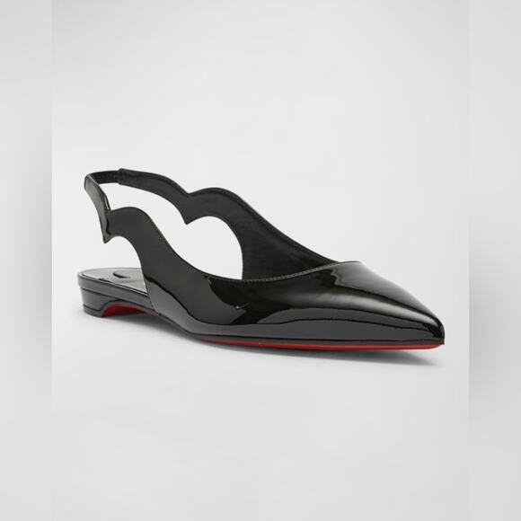 Christian Louboutin Hot Chickita Patent Slingback Flats 39.5 - Picture 4 of 9
